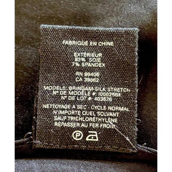 Theory Sleek Black Silk-blend Sleeveless Tank Top Blouse - Size P - Picture 6 of 6